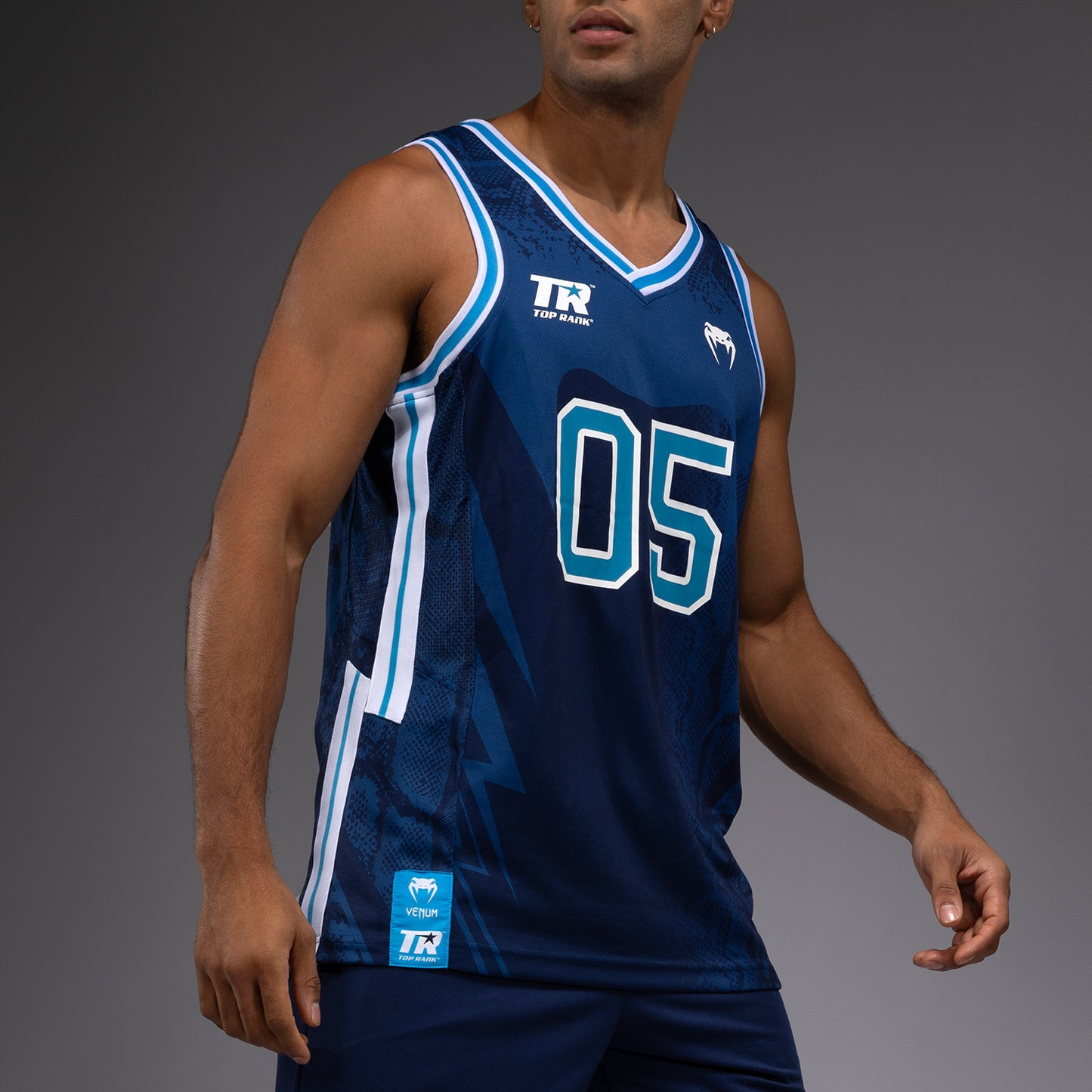 Venum x Top Rank Original Men's Basketball Jersey - Navy Blue