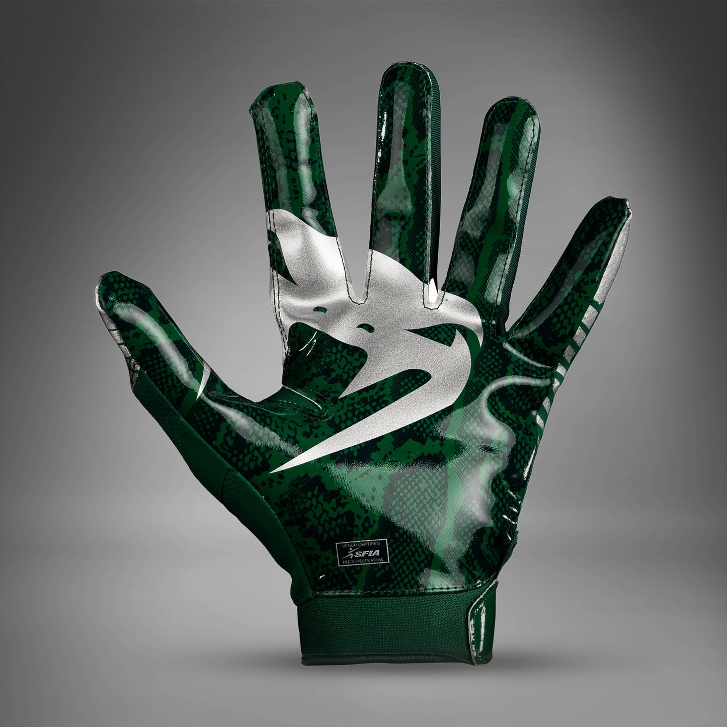 Venum Elite Personalized Football Gloves - Forest Green/Silver