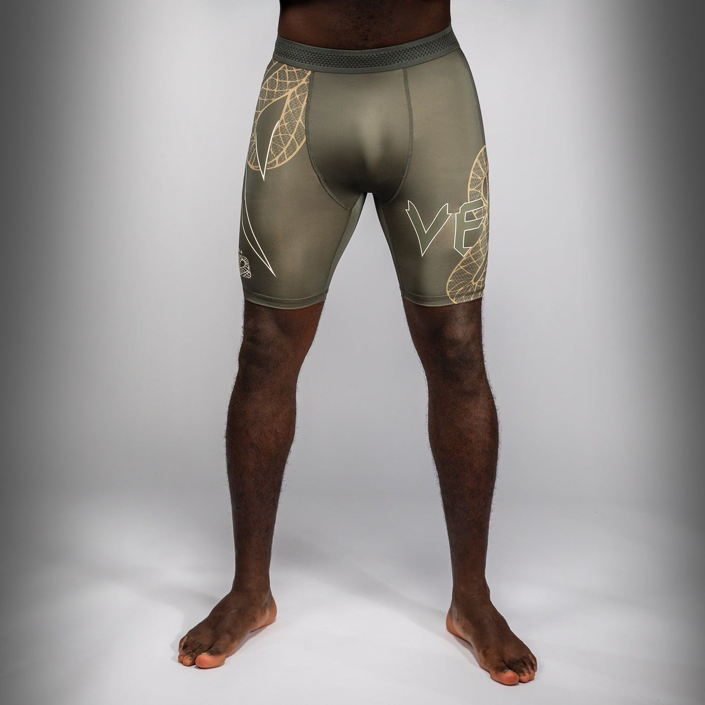 Venum Serpenti Vale Tudo Shorts - Khaki/Bronze/Ivory