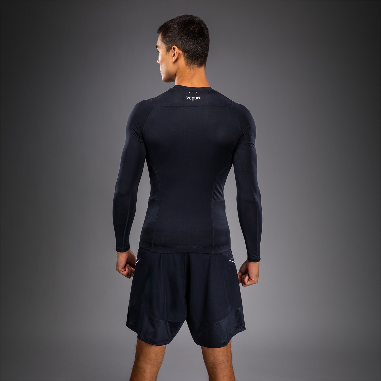 Venum G-Core Long Sleeve Rashguard - Navy Blue/White  product-type_Compression T-Shirts Venum