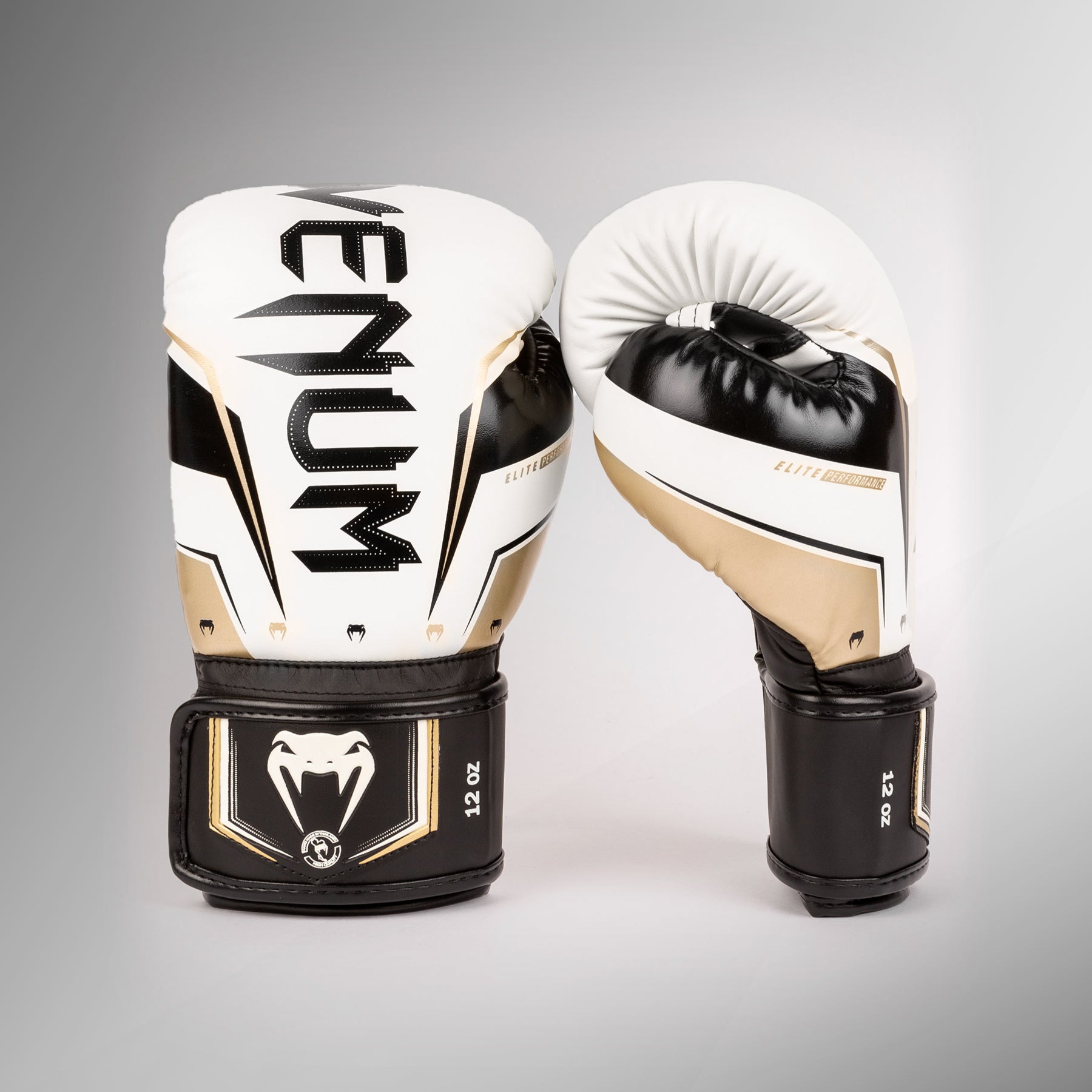 Venum ボクシンググローブ 10 oz ホワイト/ゴールド Venum Elite Evo Boxing Gloves - White/Gold - Venum
