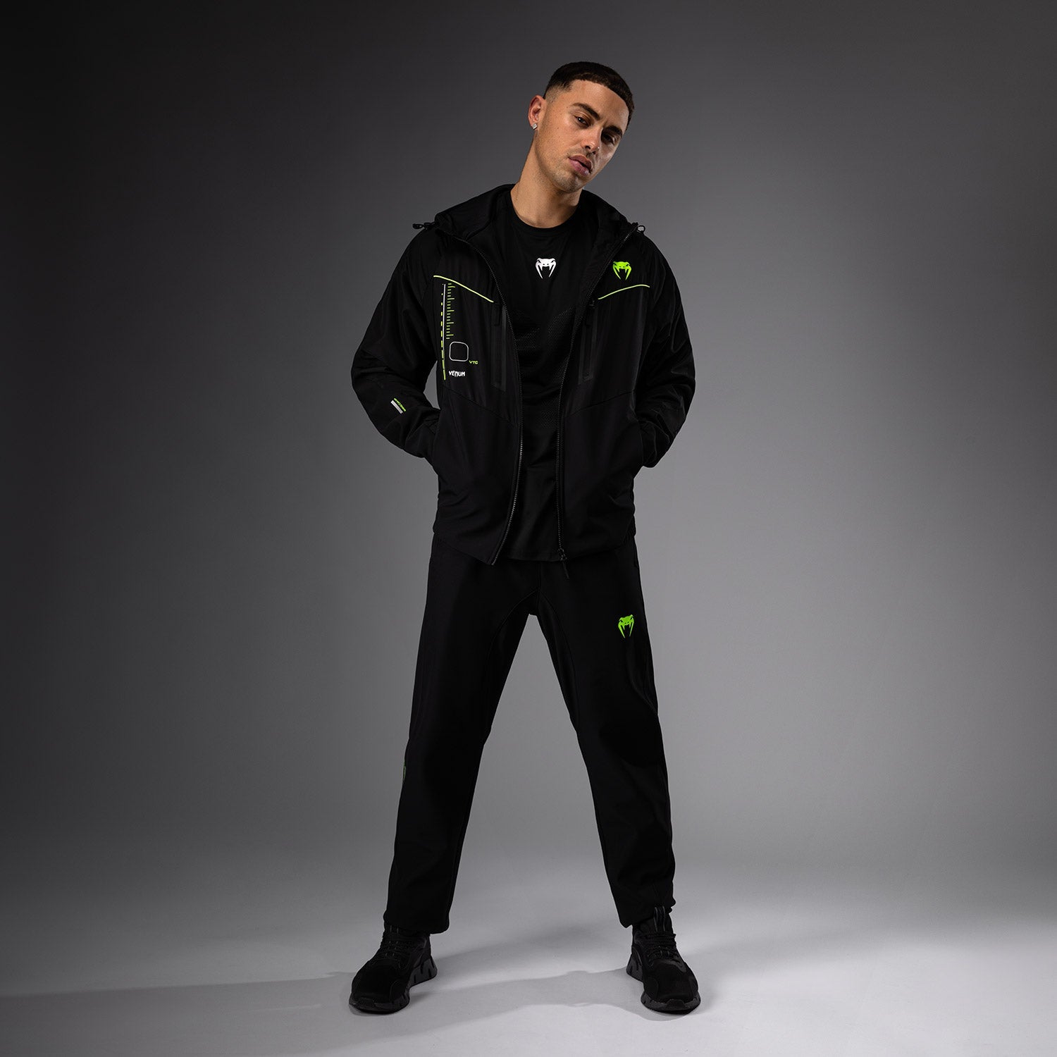 Venum Training Camp 4.0 Track Jacket - Black/Neon Green - Venum