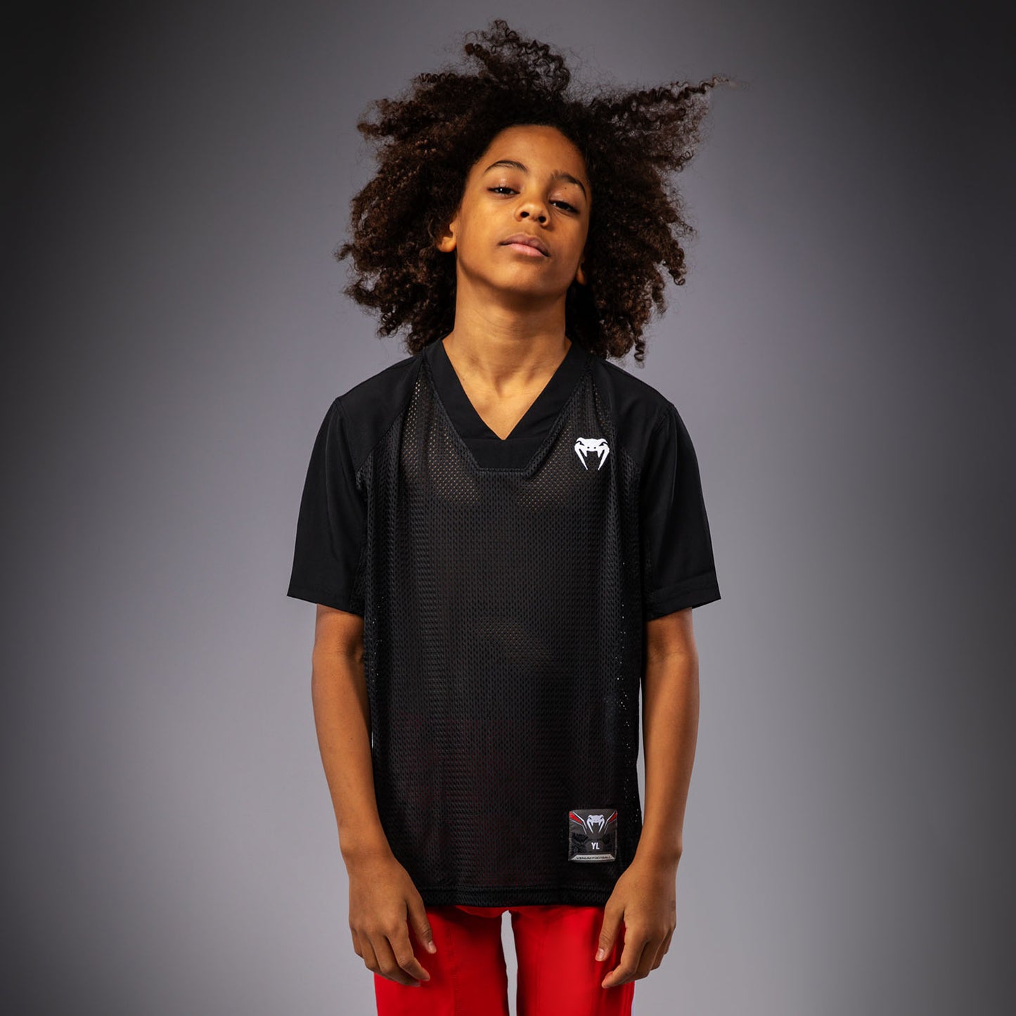 Venum Elite Kids Football Short Sleeve Jersey - Black