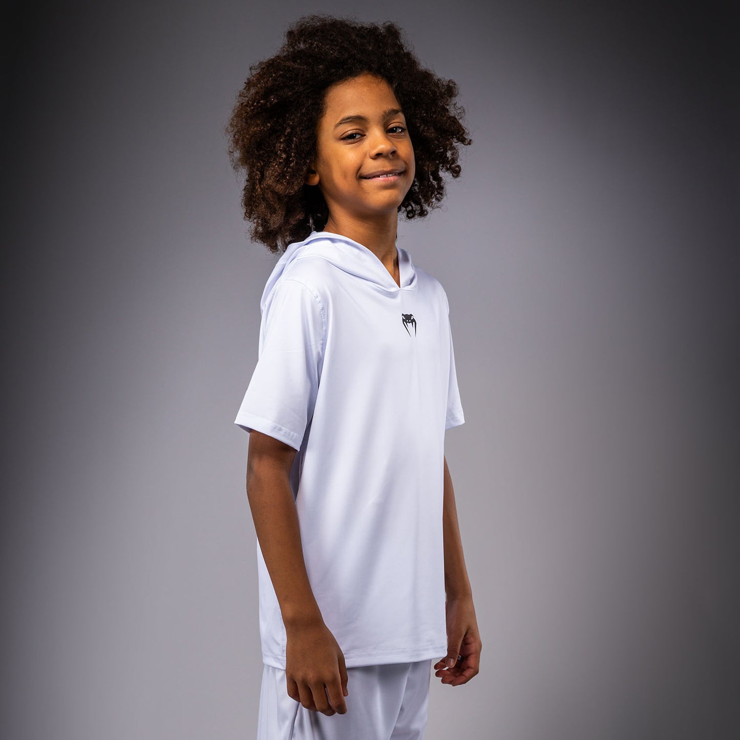 Venum Elite Kids Short Sleeve Dry-Tech Hoodie - White