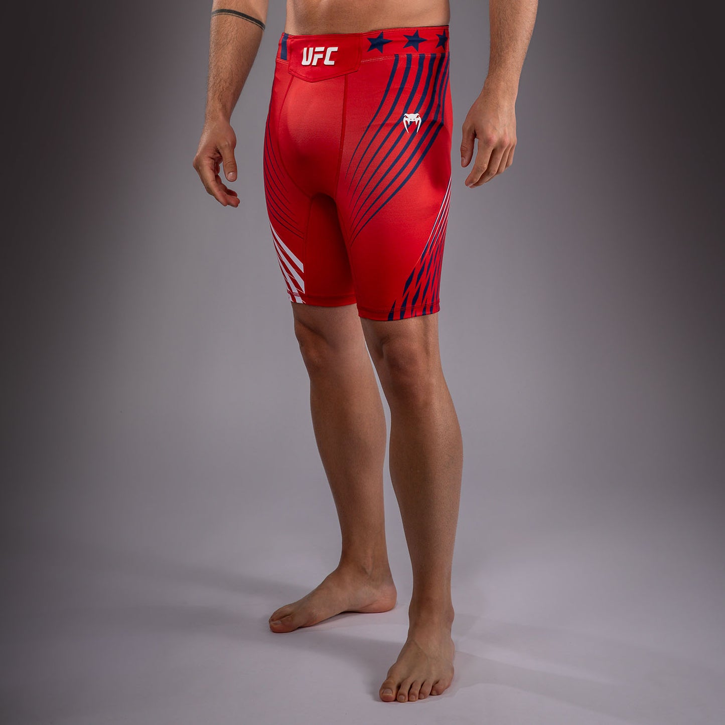 Men's Official UFC Freedom 250 by Venum Red Personalized Authentic Fight Night Vale Tudo Short