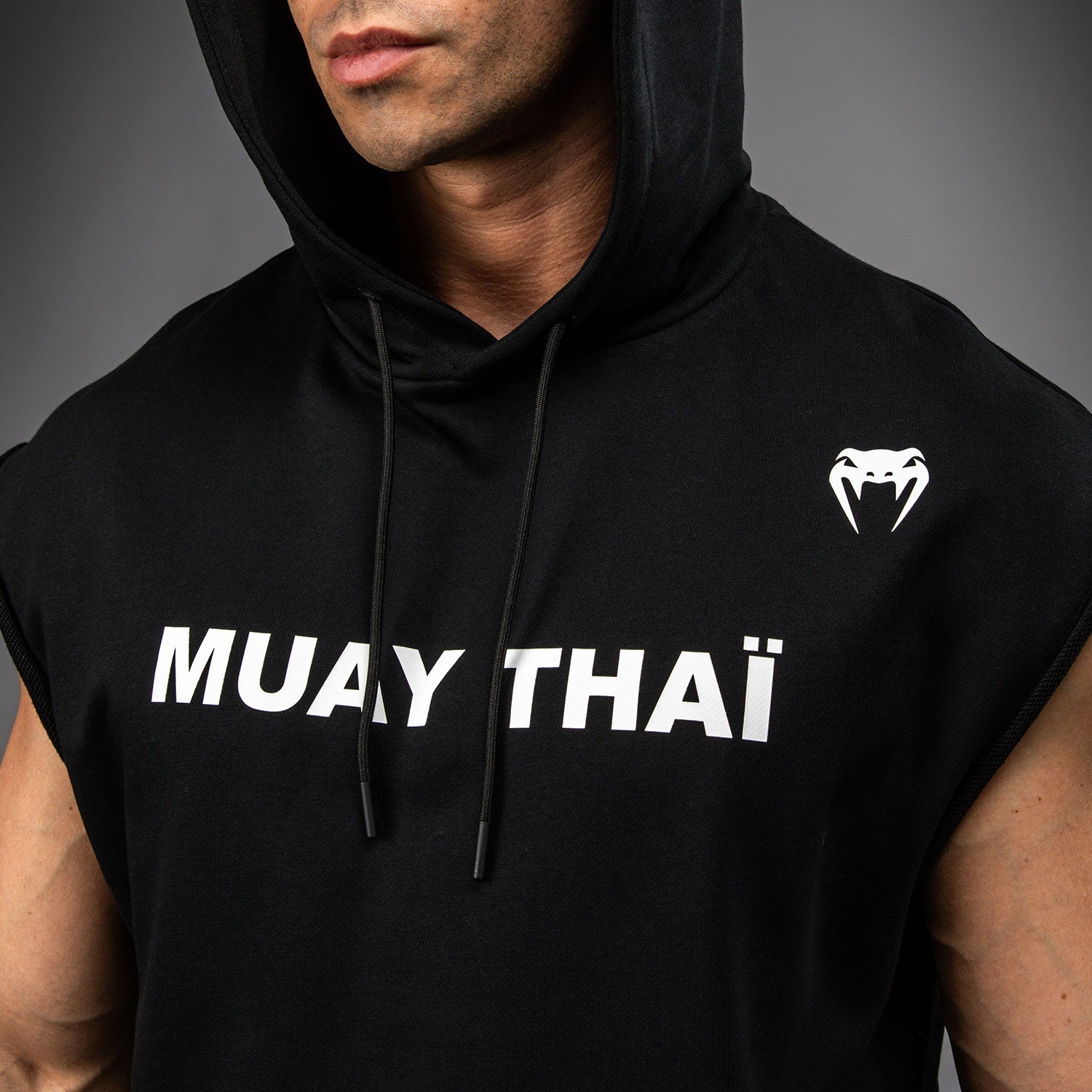 Venum Muay Thai VT Sleeveless Hoodie Black/White Venum
