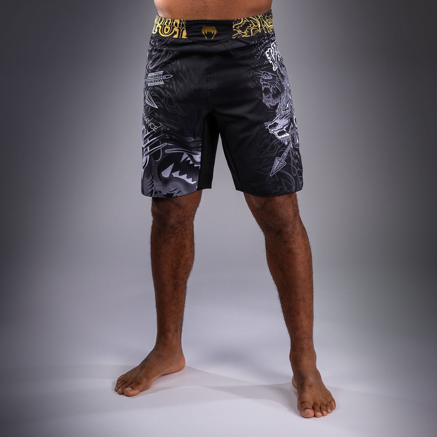 Venum Wolf Atak Fightshorts - Black/Grey