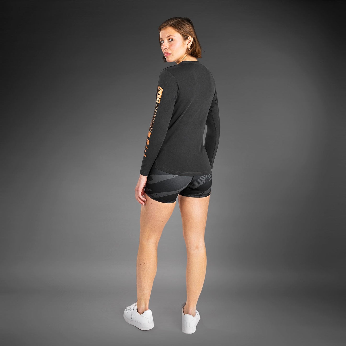 UFC Adrenaline by Venum Fight Week Women’s Long Sleeve Cotton T-Shirt - Charcoal Grey