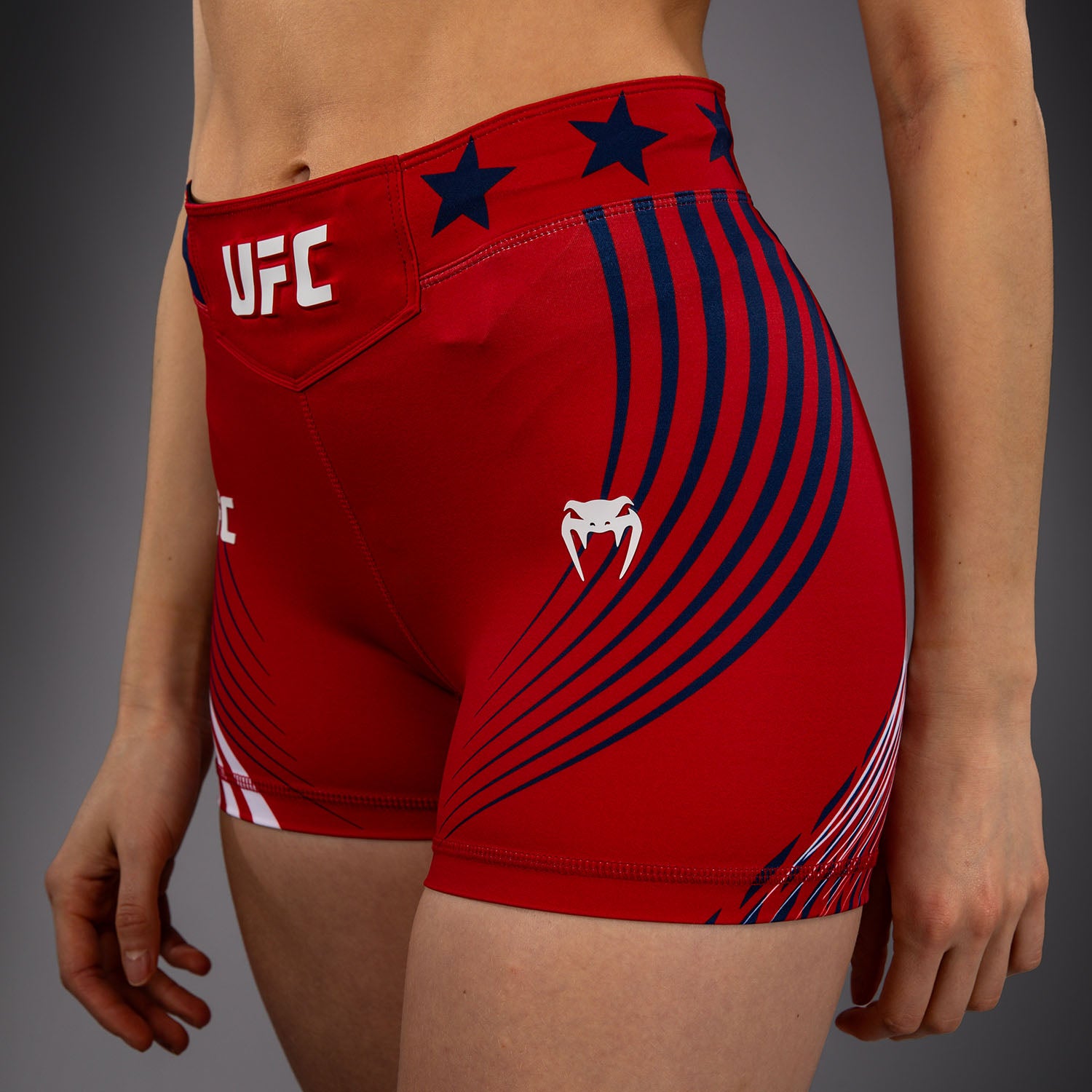 Women's Official UFC Freedom 250 by Venum Red Personalized Authentic Short Fit Vale Tudo Short  product-type_Compression shorts Venum