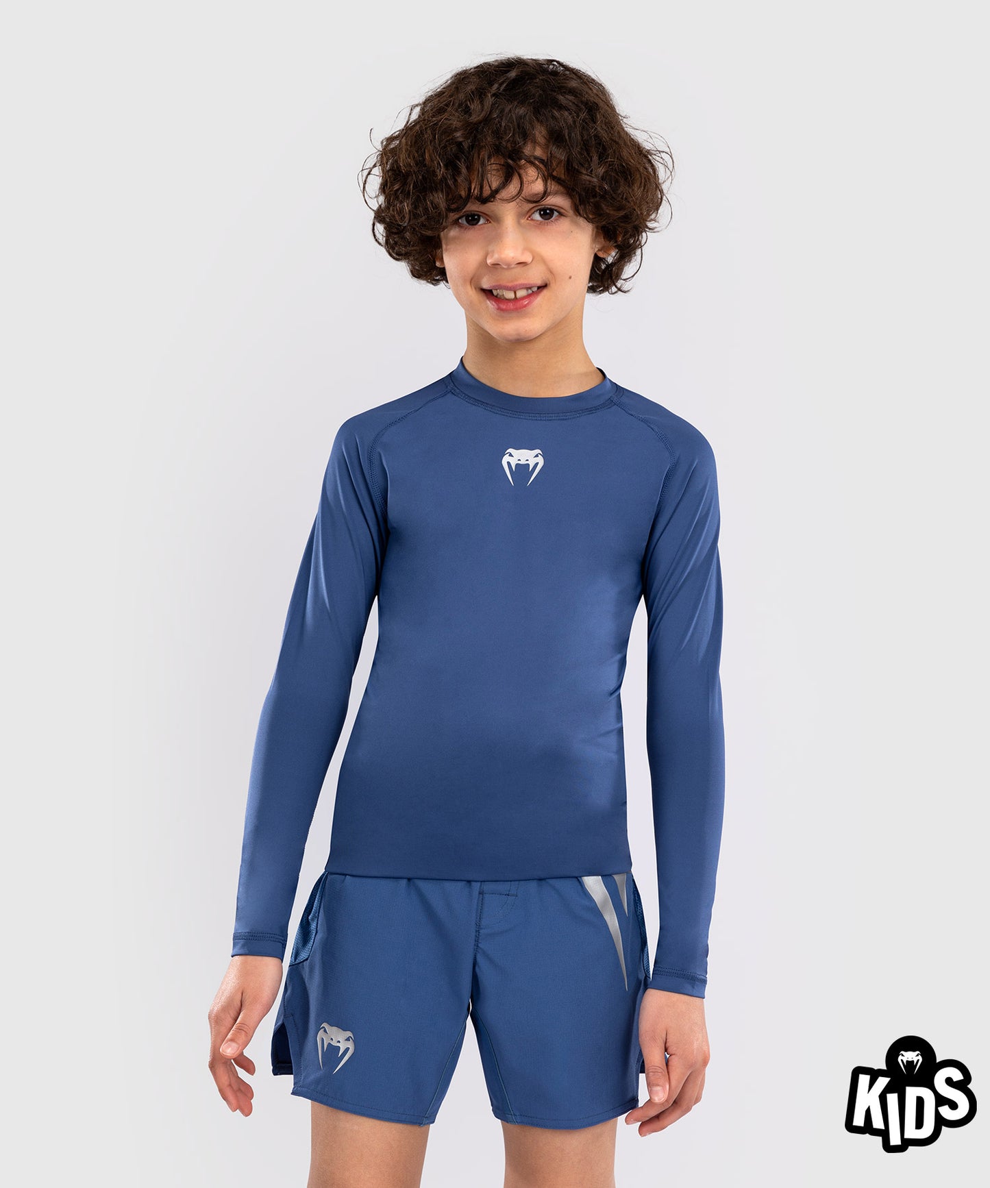 Venum Contender Kids Rashguards Long Sleeves - Royal Blue