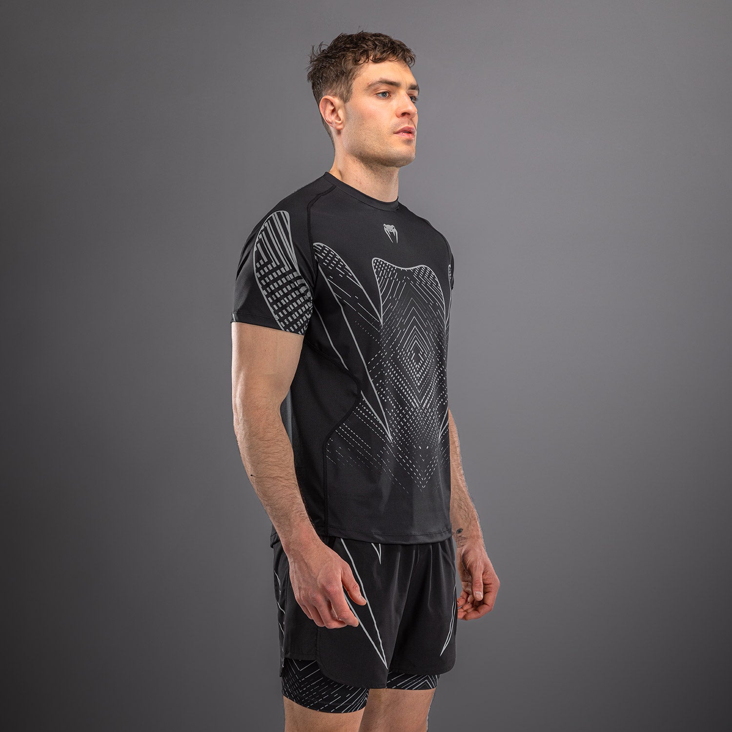 Venum Midnight Fury Dry-Tech T-Shirt - Black/Grey/Silver - Venum