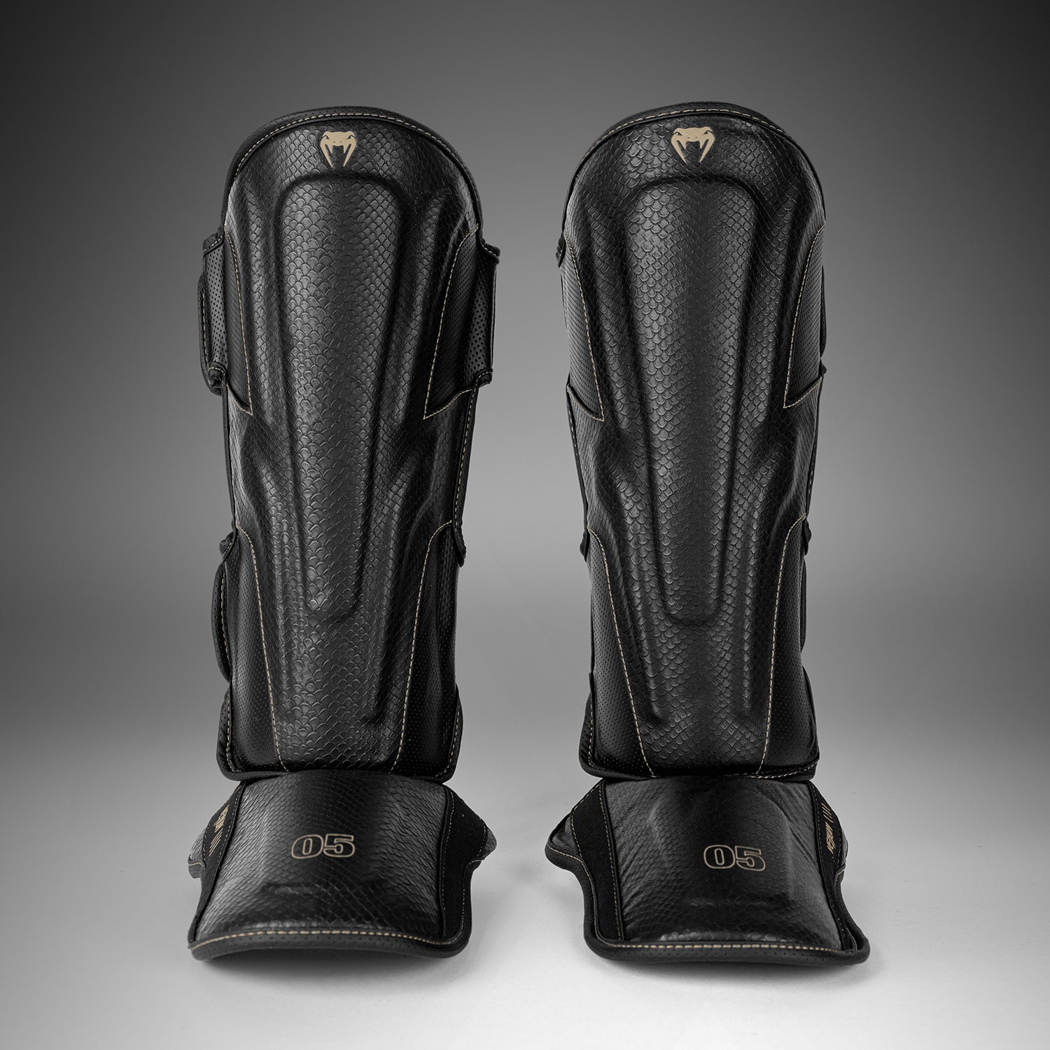 Venum Impact Evo Scales Shin Guards - Black - Venum