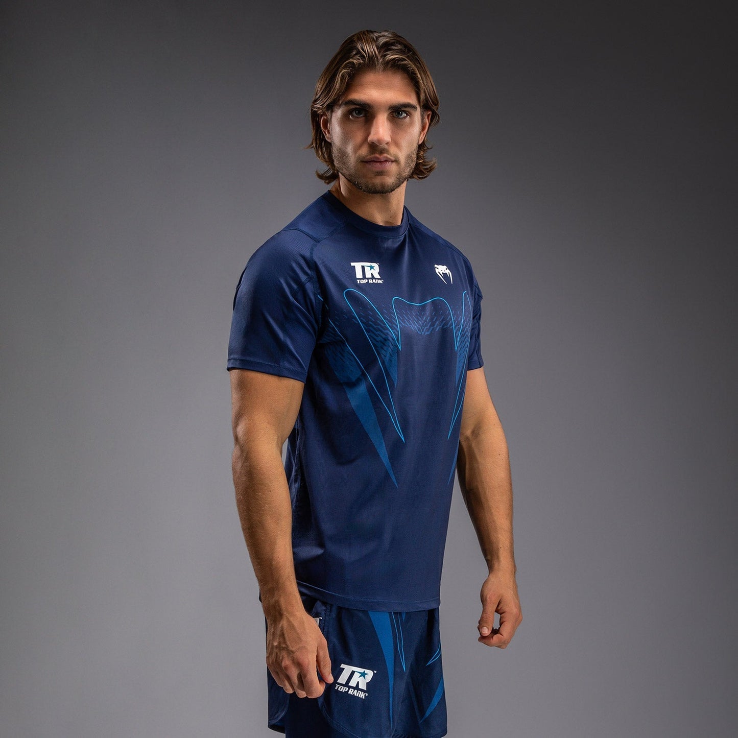 Venum x Top Rank Original Men's Dry Tech Shirt - Navy Blue