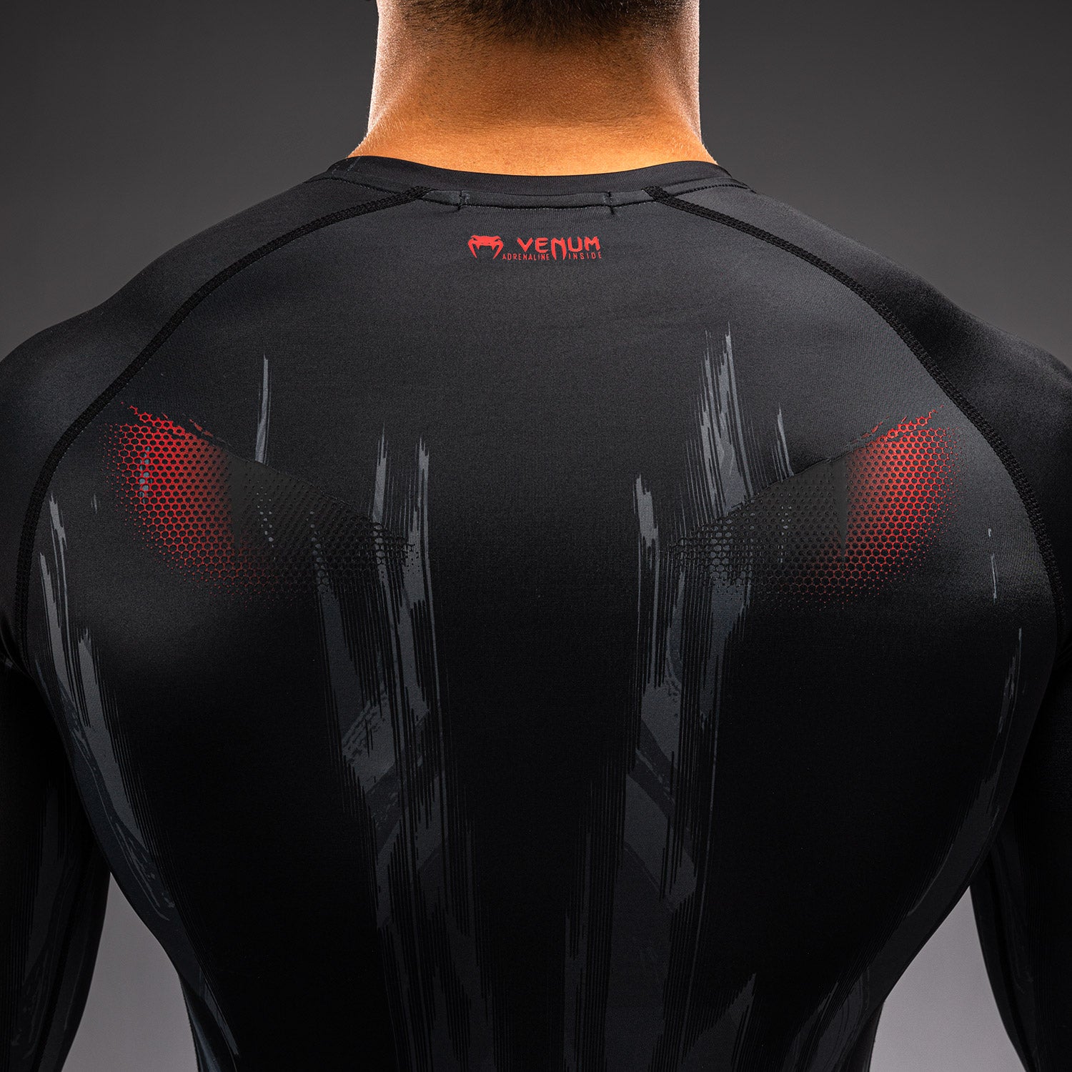 Venum Demon Long Sleeve Rashguard - Black/Grey  product-type_Compression T-Shirts Venum