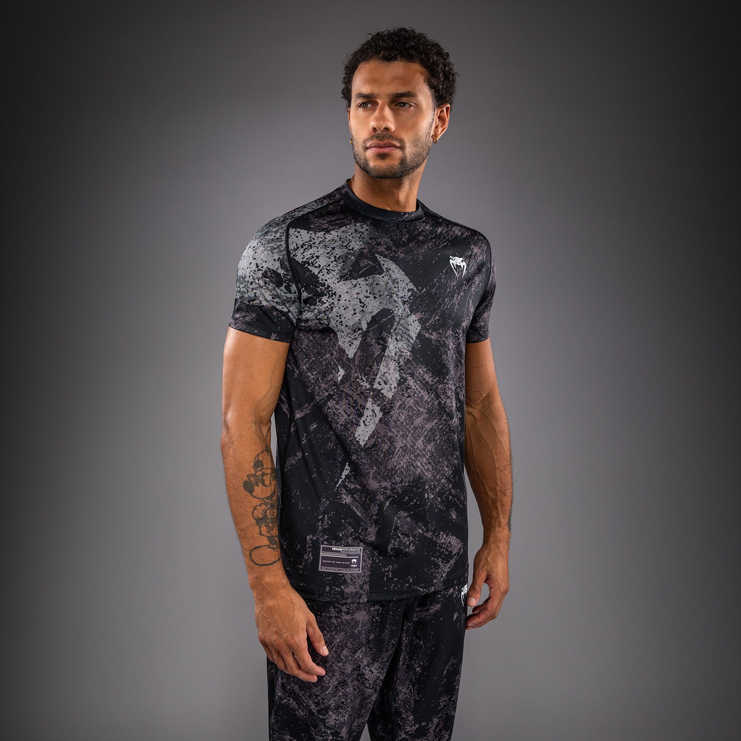Venum Rage & Workout Dry Tech T-Shirt - Black/Grey  product-type_Dry Tech T-Shirts Venum