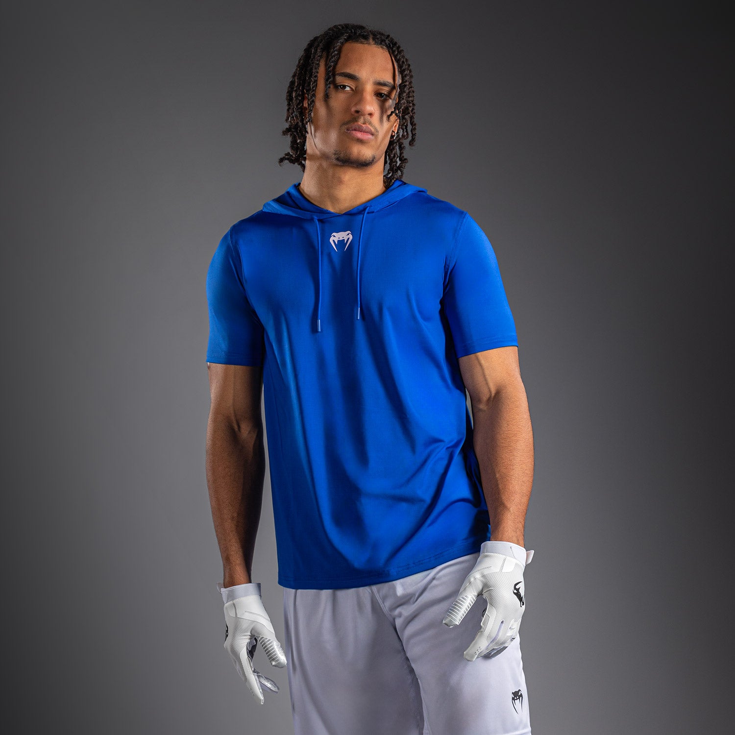 Venum Elite Short Sleeve Dry-Tech Hoodie - Royal Blue  product-type_Sweatshirts Venum