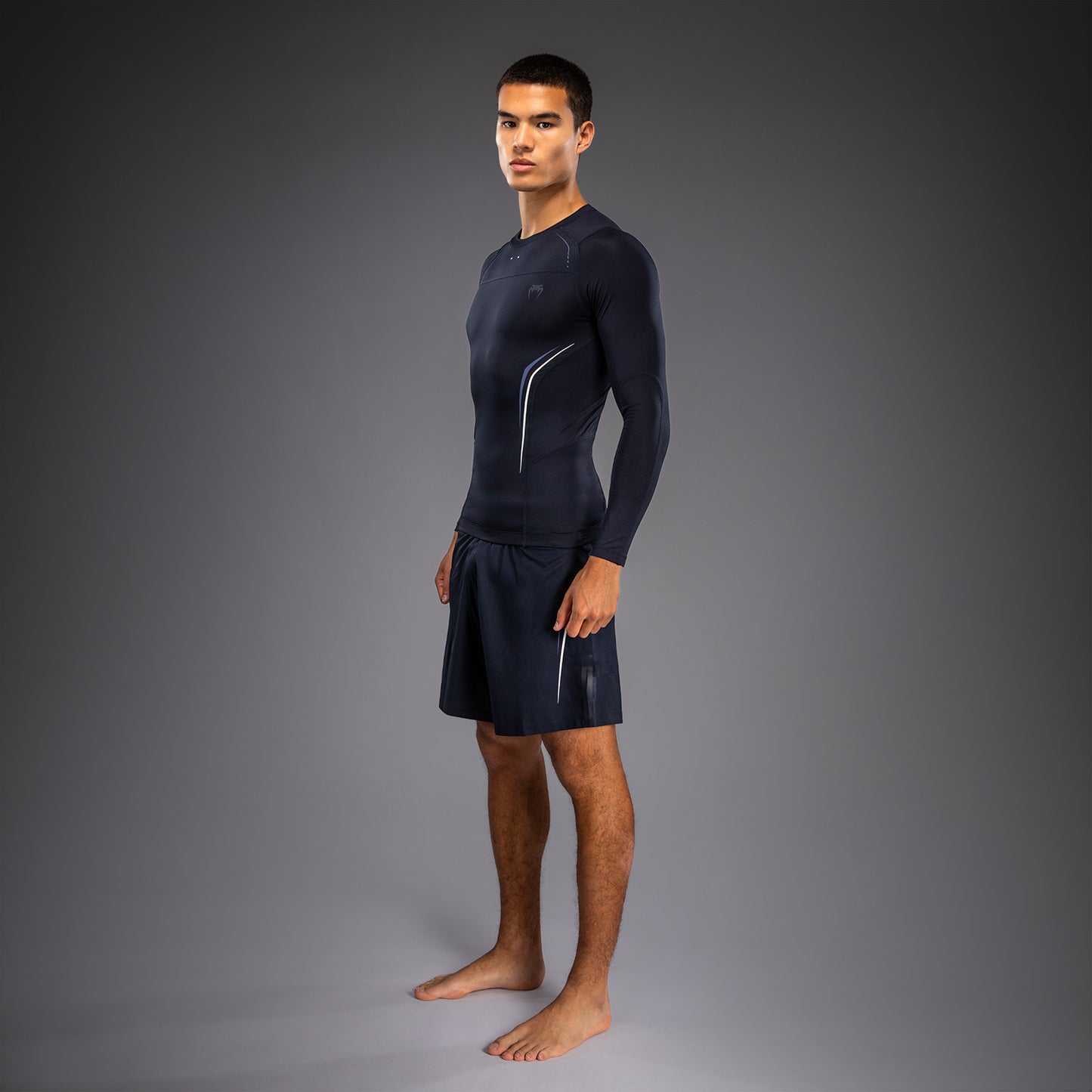 Venum G-Core Long Sleeve Rashguard - Navy Blue/White  product-type_Compression T-Shirts Venum