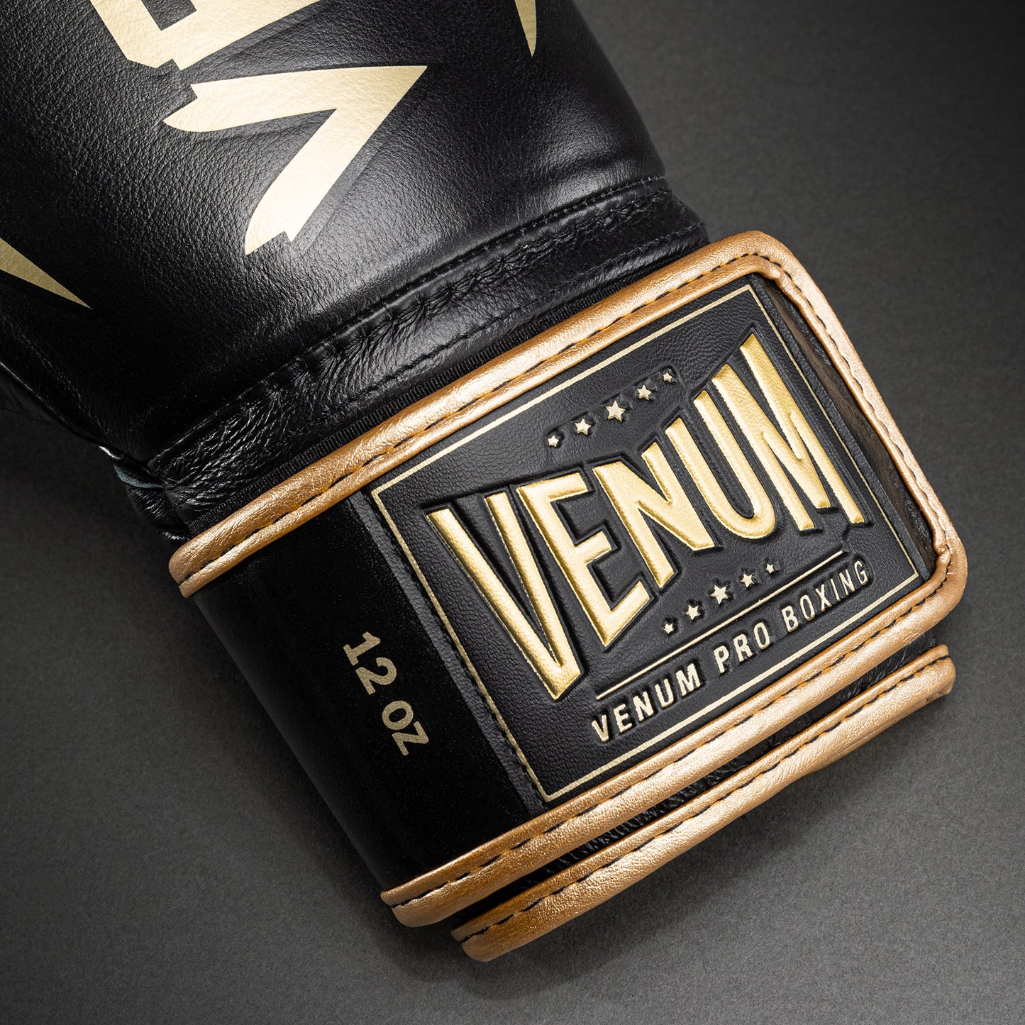 Venum Hammer Pro Boxing Gloves with Velcro - Black/Gold