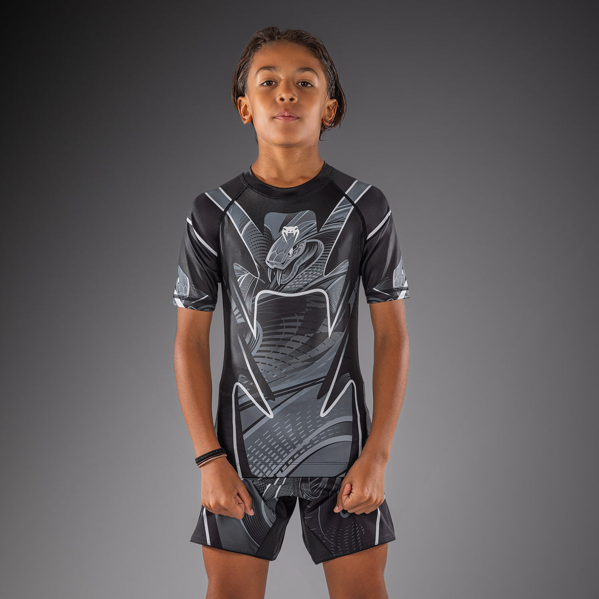 Crimson Viper 2.0 Short Sleeves Rashguards Black/Grey