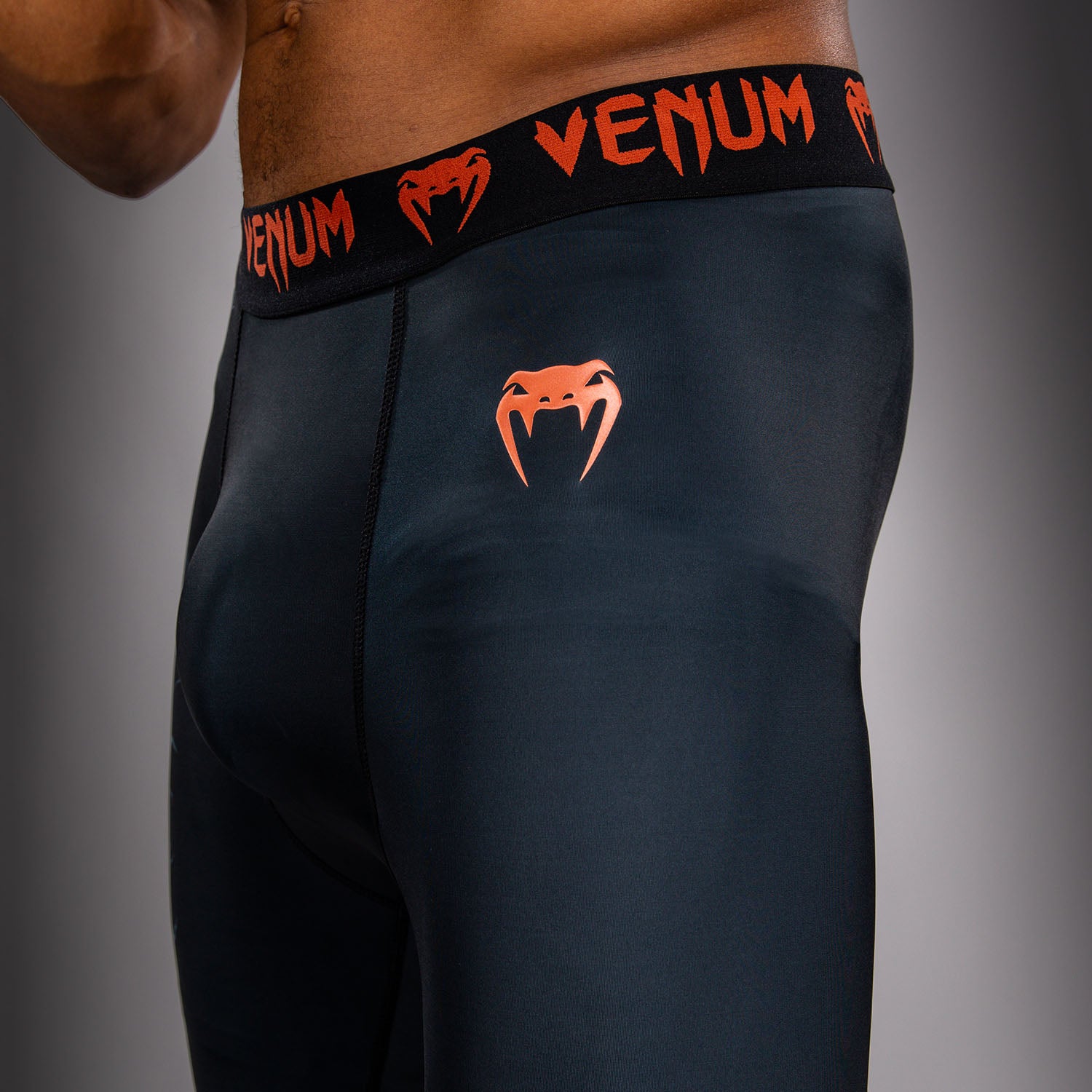 Venum Thunder Dragon Spats - Black/Grey/Copper  product-type_Compression Pants Venum