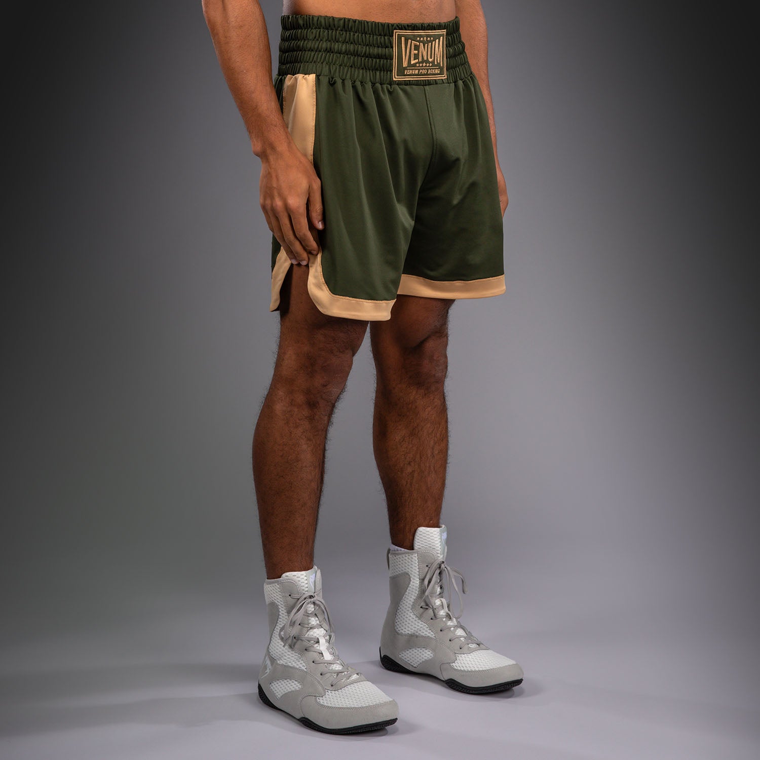 RICH boxing shorts レザー調 ハーフパンツ Venum Classic Boxing Shorts - Military Green/Sand - Venum