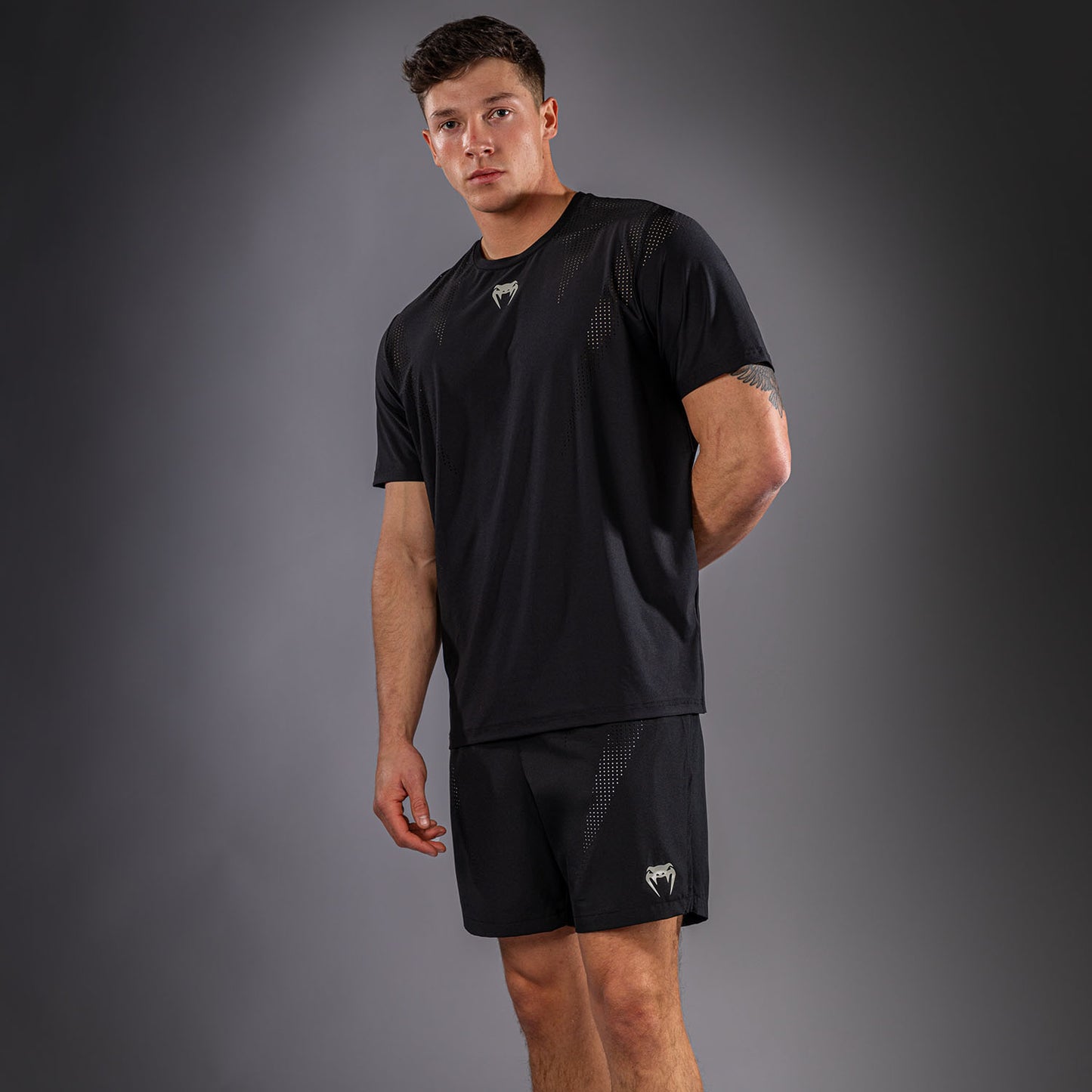 Venum Lazer Dry Tech T-Shirt - Black/Grey
