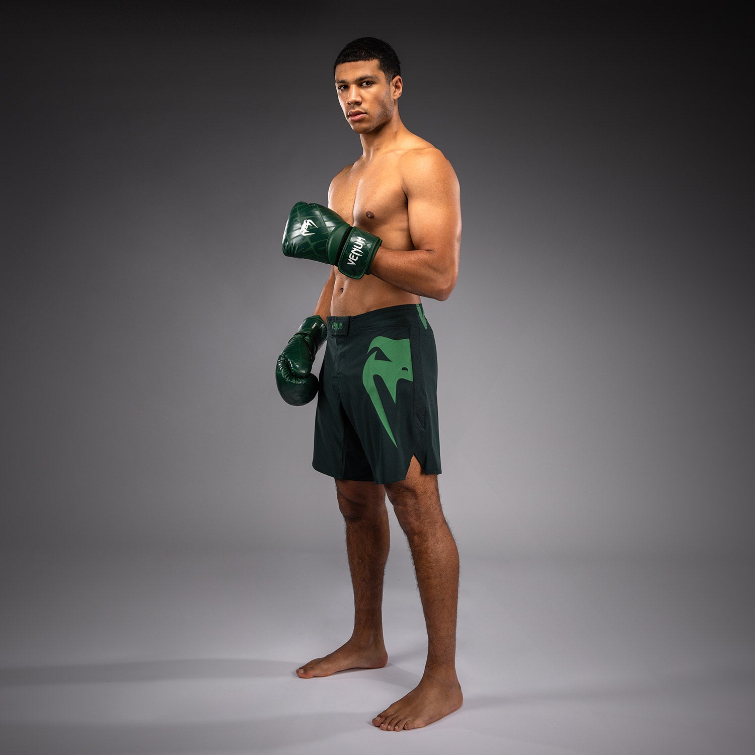 Venum Light 5.0 Fightshorts - Forest Green/Light Green  product-type_MMA Shorts Venum