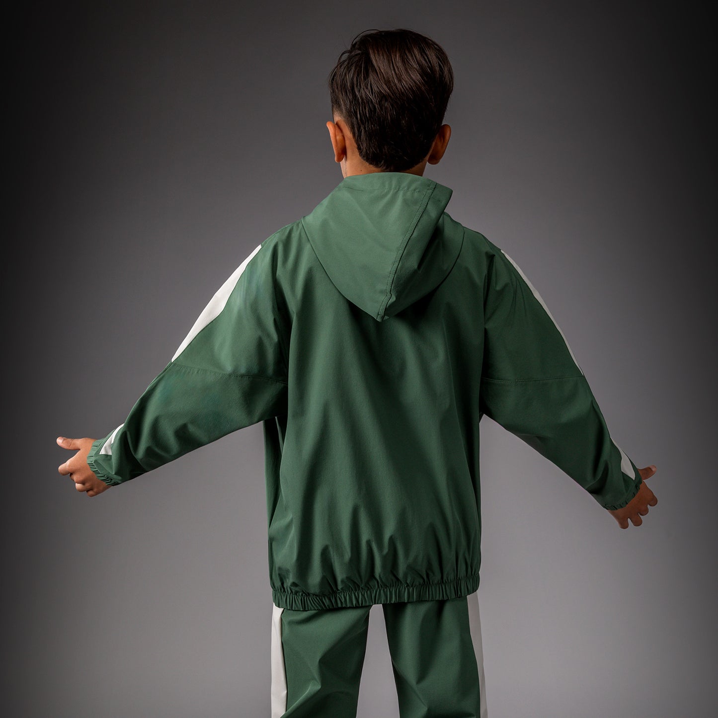 Venum Vectra Kids Track Jackets - Forest Green/ Off White