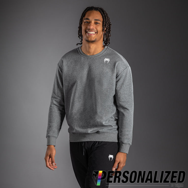 Venum Lineup Personalized Fleece Crew - Grey/White  product-type_Sweatshirts Venum