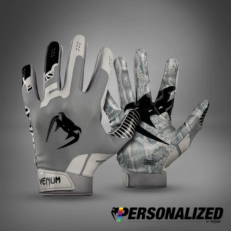 Venum Elite Personalized Football Gloves - Silver/Black  product-type_Football Gloves Venum