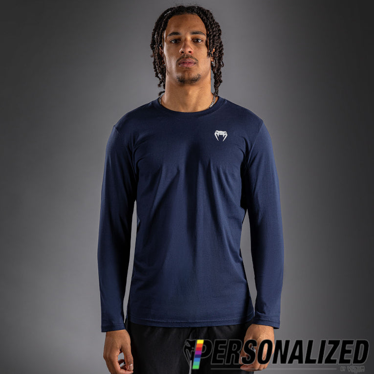 Venum Lineup Personalized Long Sleeve T-Shirt Navy - Blue/White  product-type_T-Shirts Venum