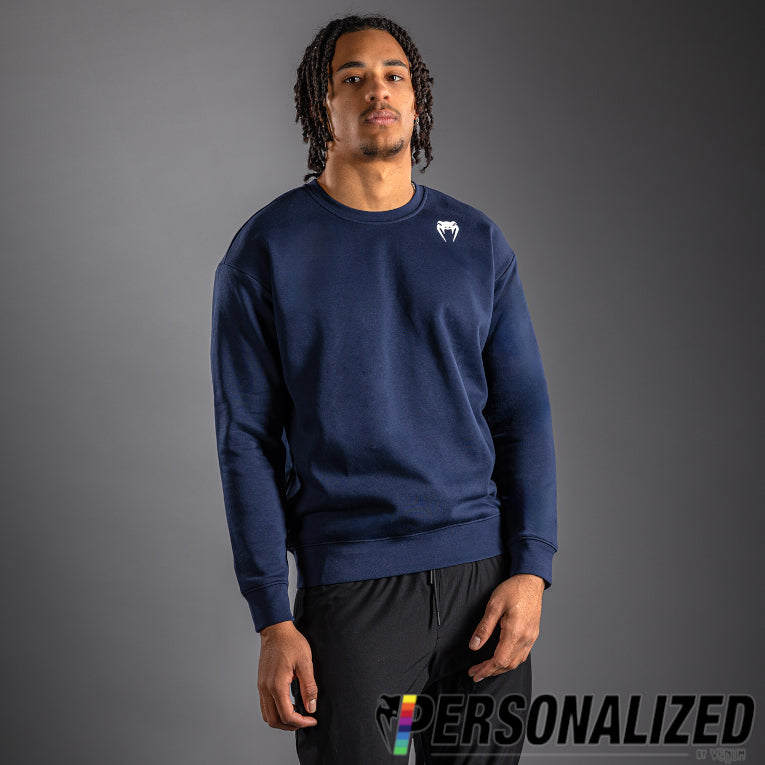 Venum Lineup Personalized Fleece Crew Navy - Blue/White  product-type_Sweatshirts Venum