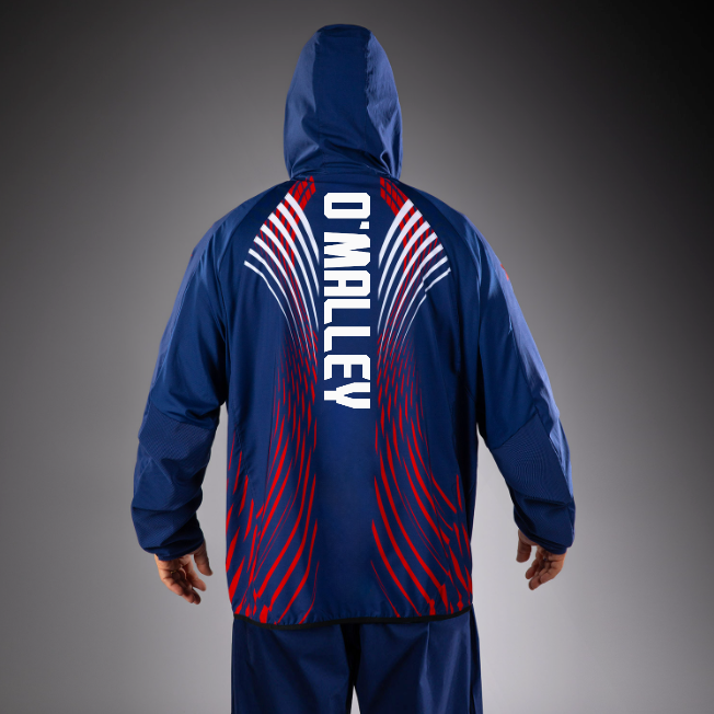 Men's Official UFC Freedom 250 by Venum Blue Authentic Fight Night Walkout Hoodie -O'Malley   Venum