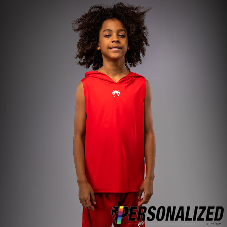 Venum Elite Kids Personalized Sleeveless Dry-Tech Hoodie - Red  product-type_Sweatshirts Venum