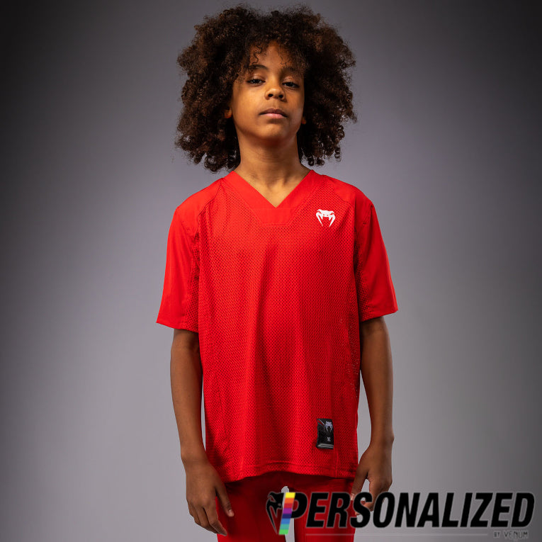 Venum Elite Kids Personalized Football Short Sleeve Jersey - Red  product-type_Dry Tech T-Shirts Venum