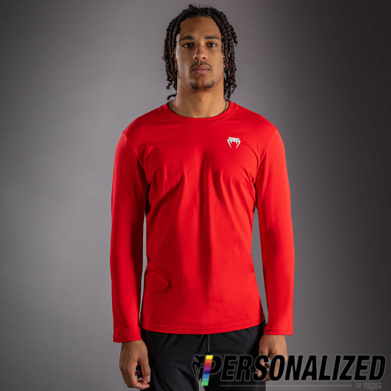 Venum Lineup Personalized Long Sleeve T-Shirt - Red/White  product-type_T-Shirts Venum