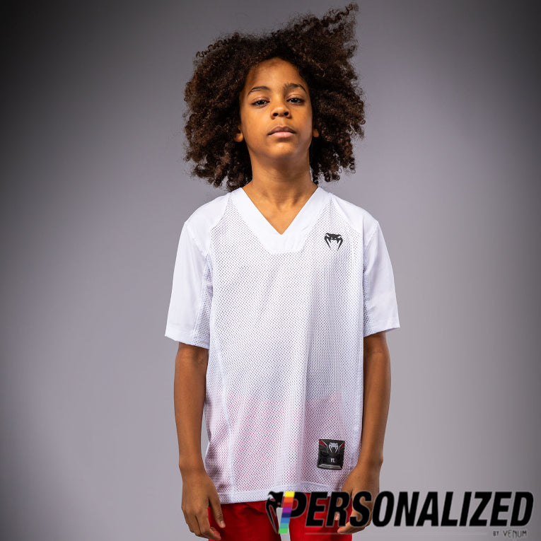 Venum Elite Kids Personalized Football Short Sleeve Jersey - White  product-type_Dry Tech T-Shirts Venum