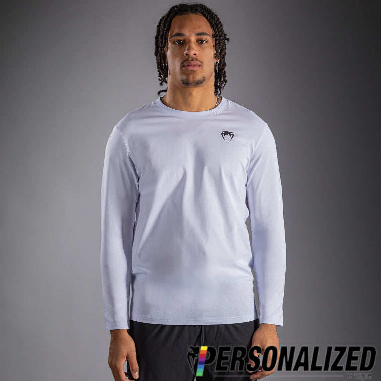 Venum Lineup Personalized Long Sleeve T-Shirt - White/Black  product-type_T-Shirts Venum