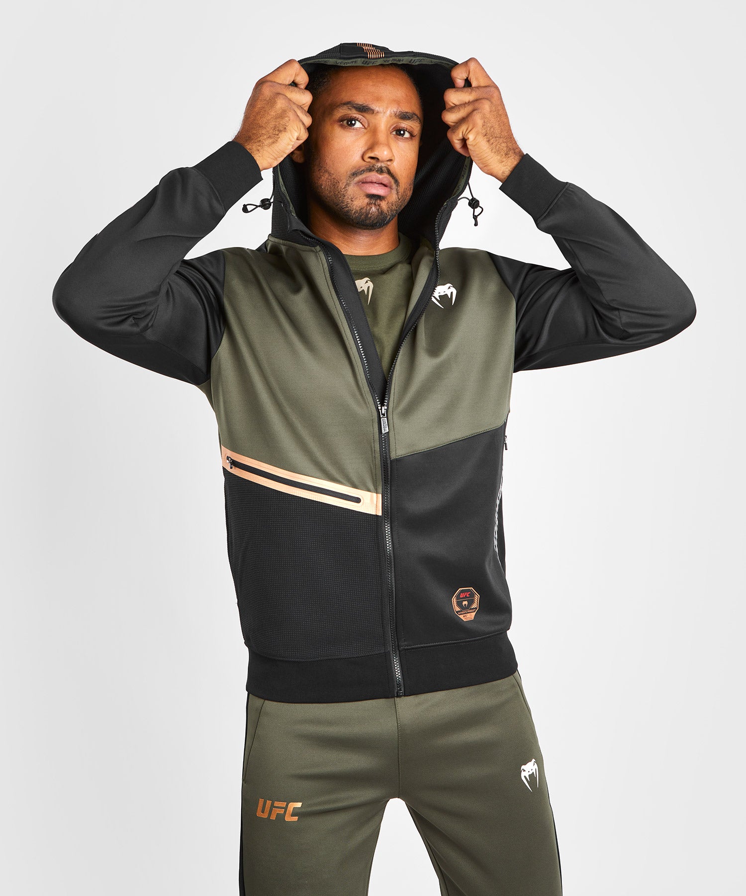 UFC Adrenaline by Venum Replica Men's Zip Hoodie - Black - Venum