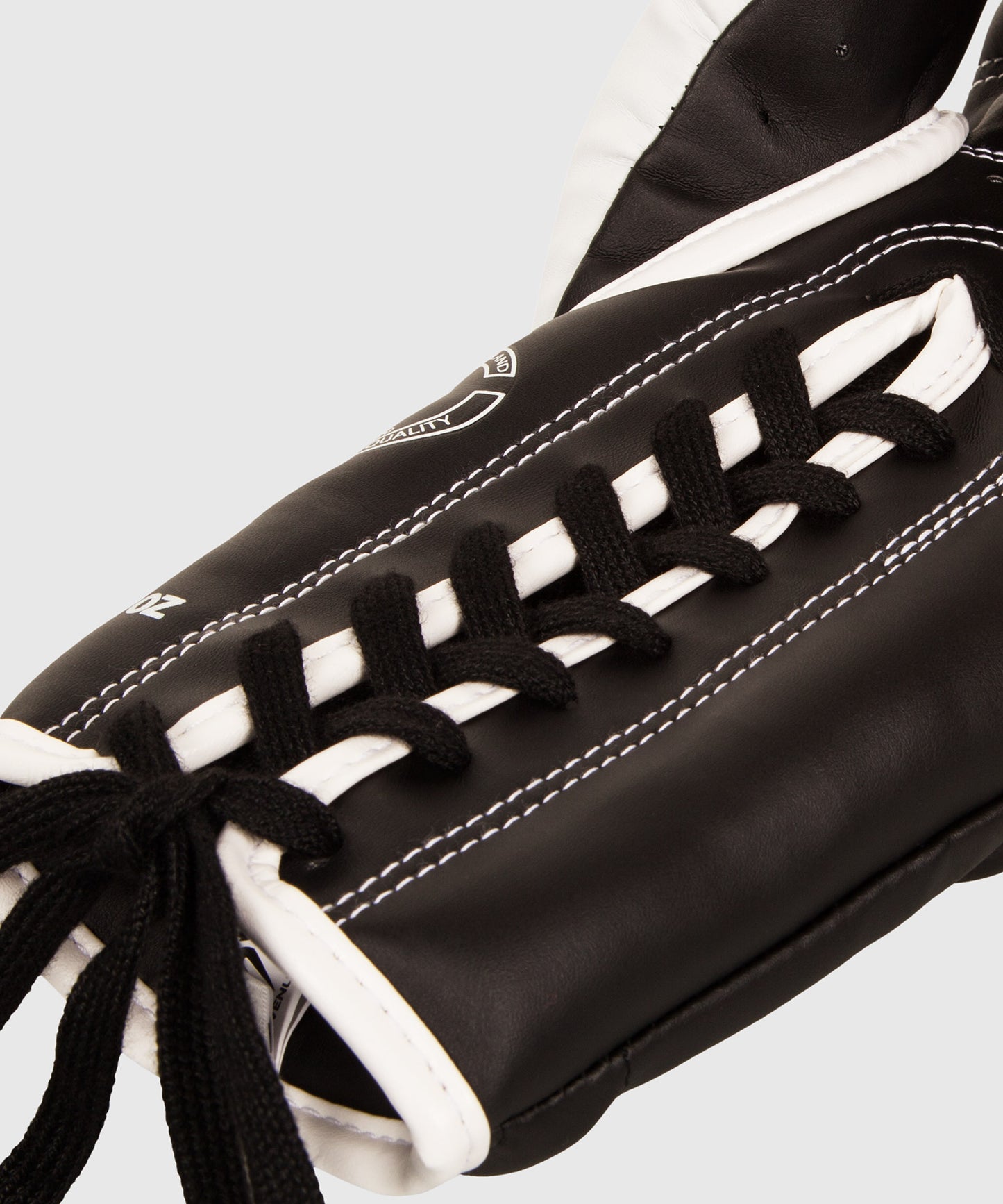 Venum Elite Boxing Gloves - with Laces - Black/White