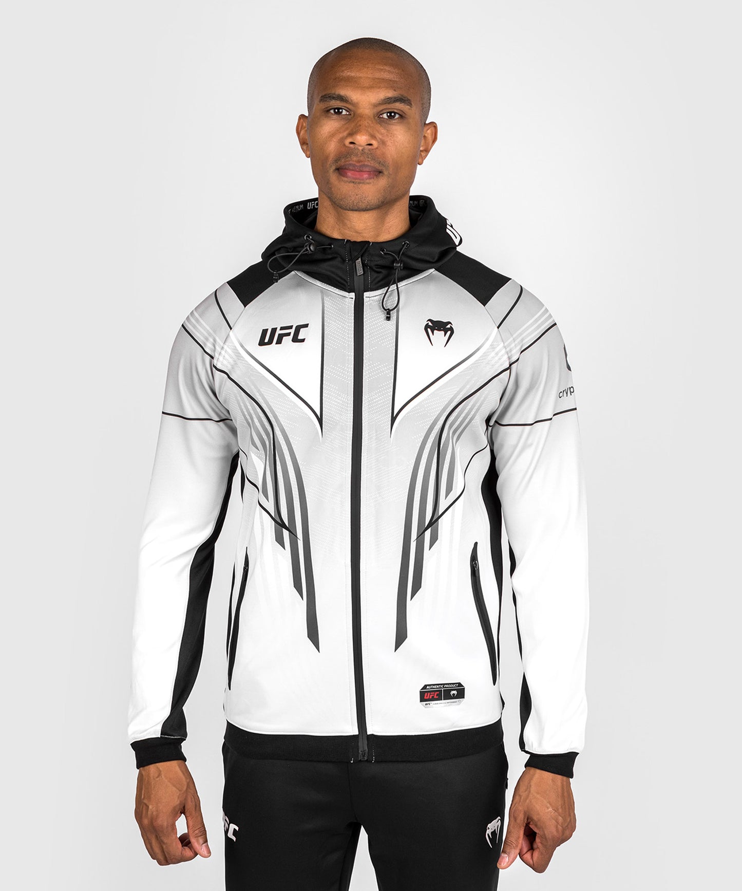 UFC Venum Personalized Authentic Fight Night 2.0 Men's Walkout Hoodie - White