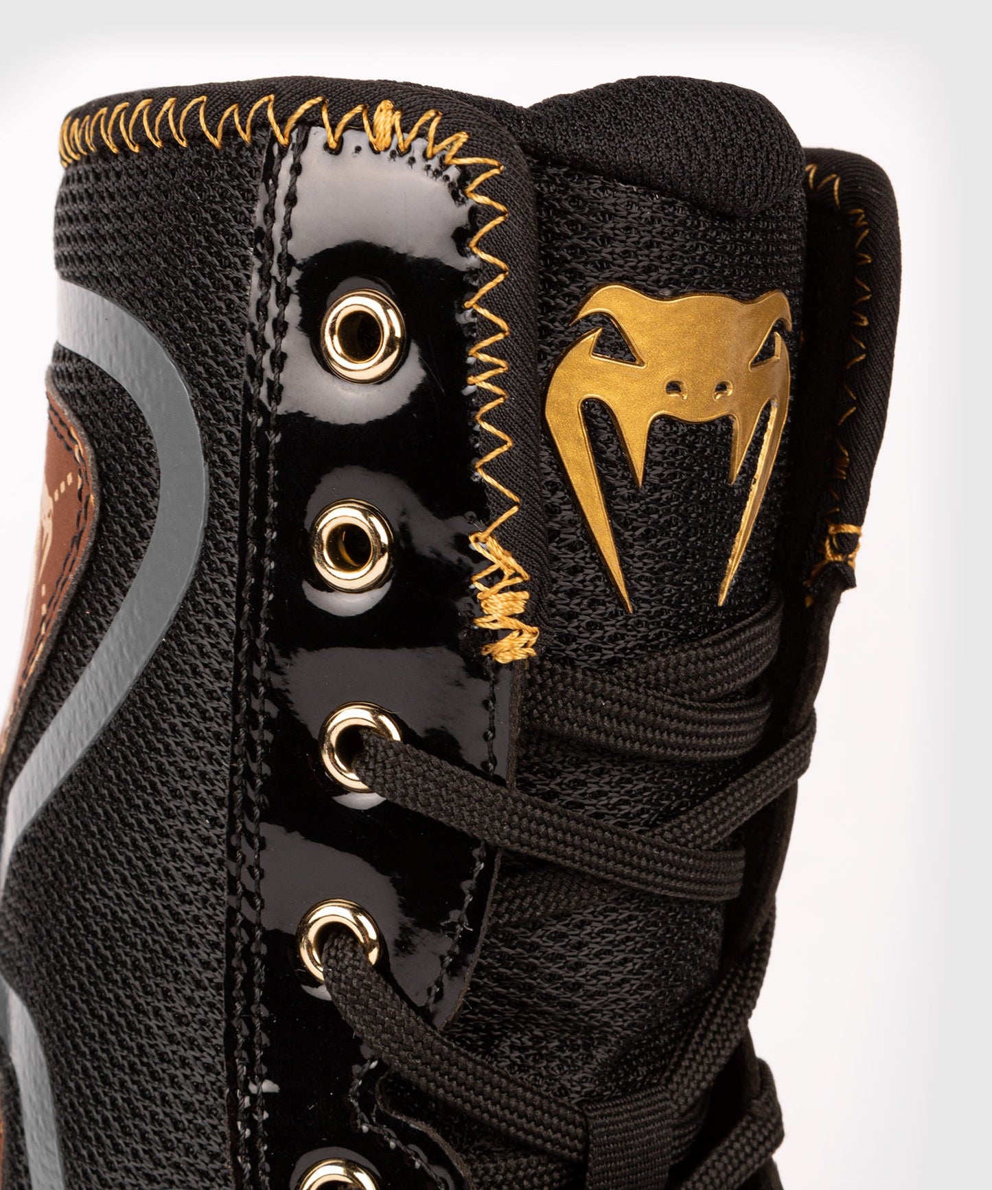 Venum Elite Evo Monogram Boxing Shoes – Black/Brown