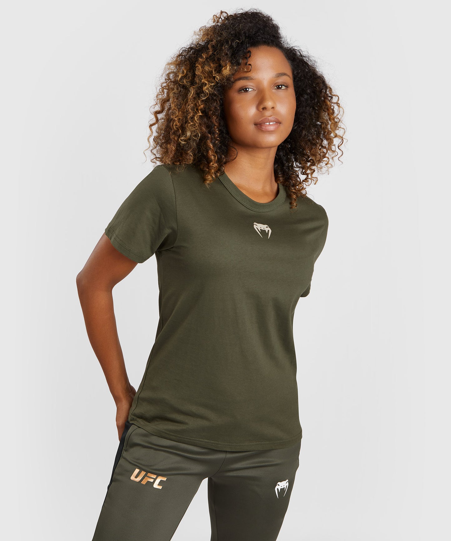 UFC Adrenaline by Venum Fight Week Women’s Short-sleeve Cotton T-shirt  - Khaki