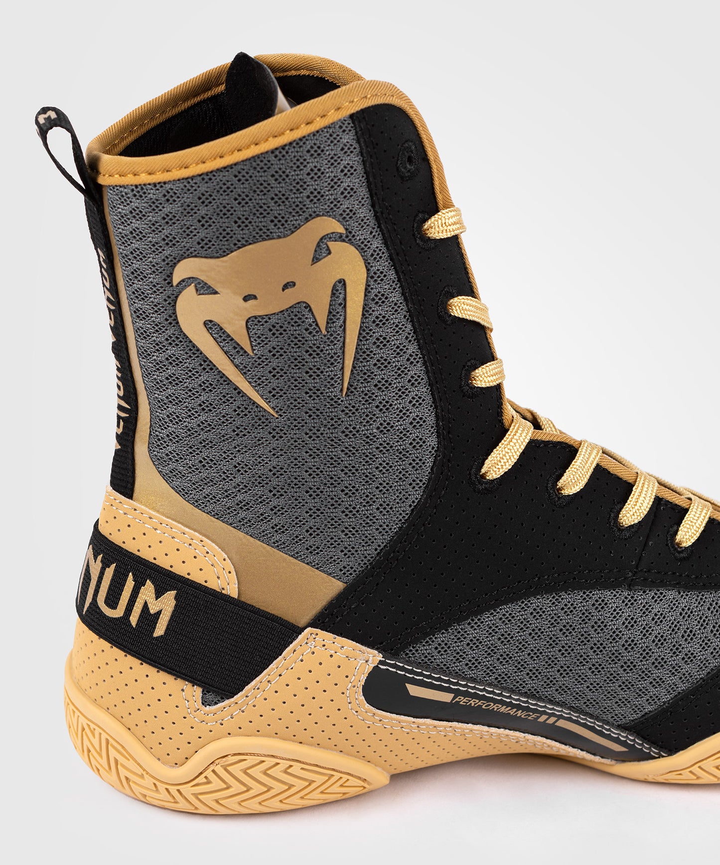 Venum Elite Boxing Shoes - Black/Beige