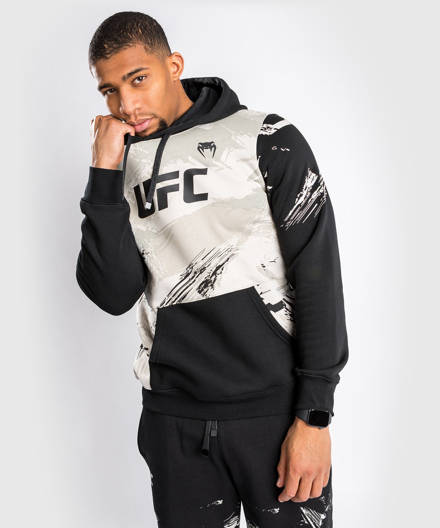 Sudadera Con Cremallera Para Hombre UFC Venum Authentic Fight Week - Negro