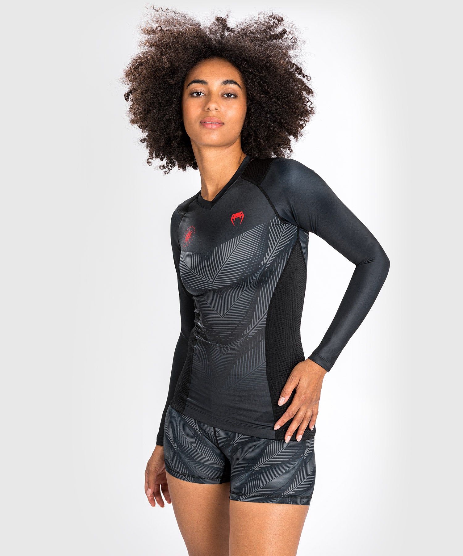 Venum Phantom Rashguard Long Sleeves For Women Black Red Venum