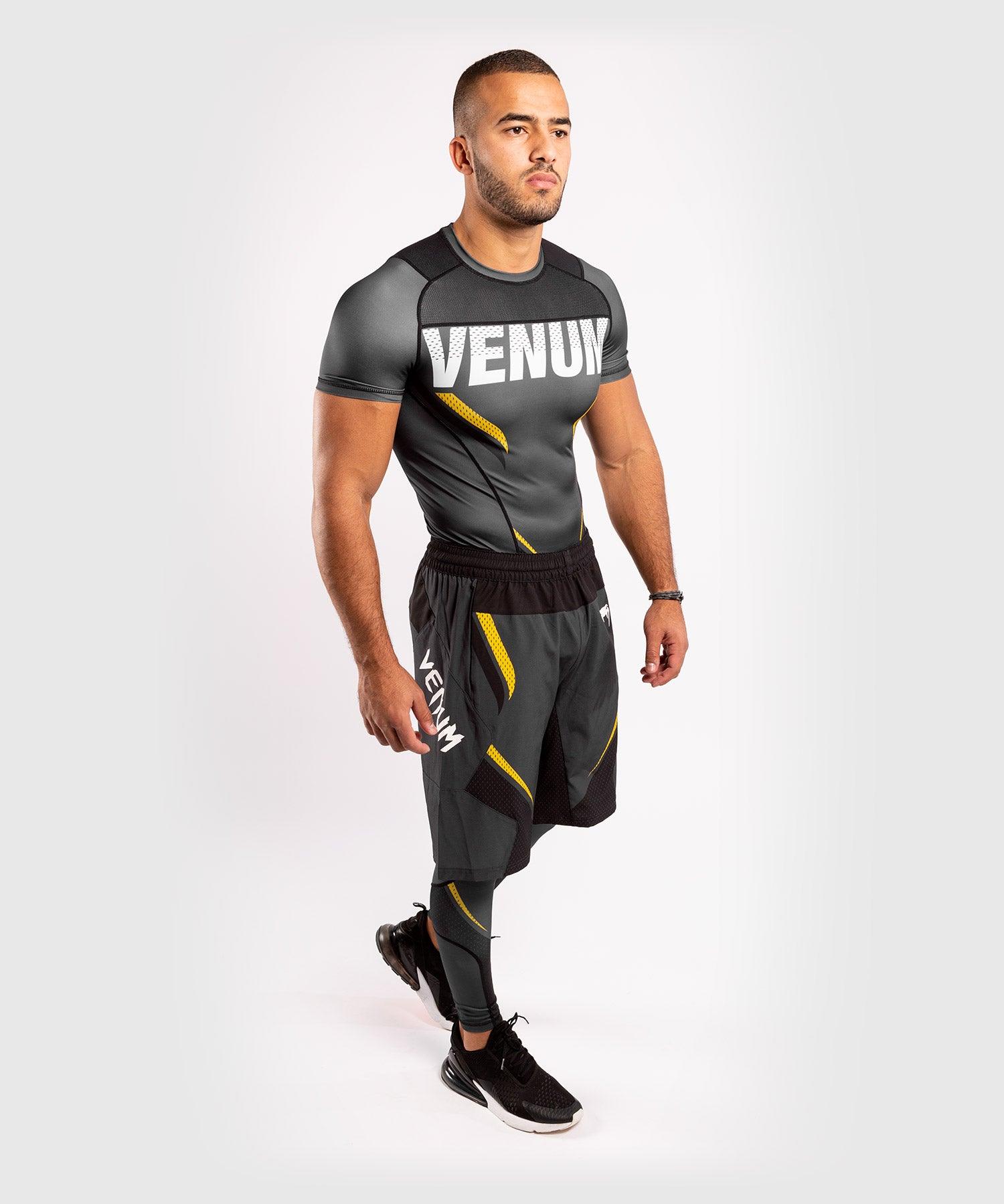 Venum ONE FC Impact Compresssion Tights - Grey/Yellow Picture 9