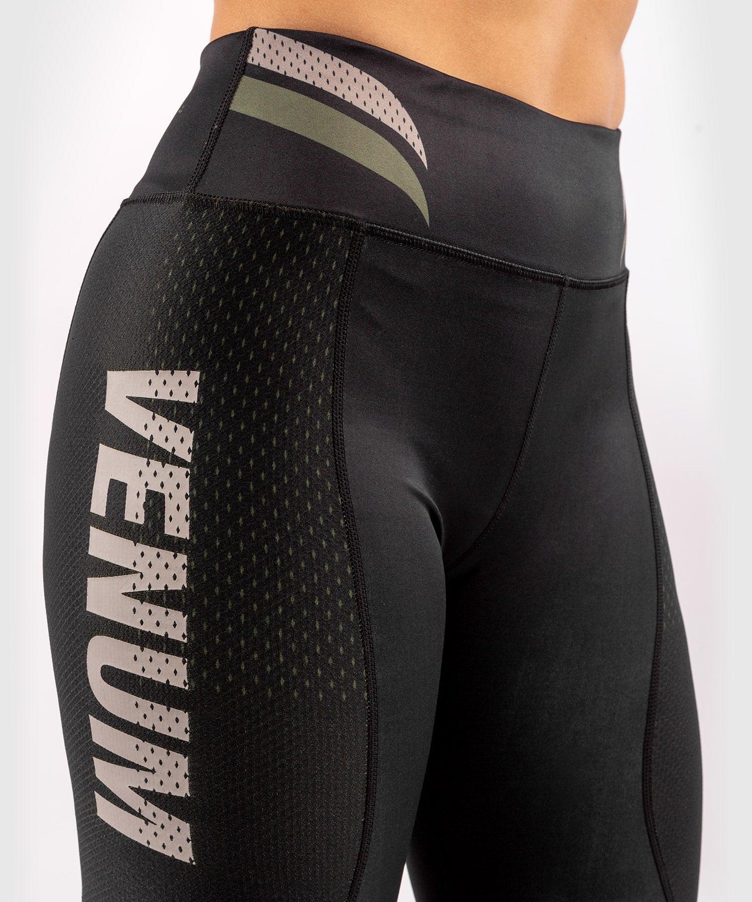 Venum ONE FC Impact Leggings - for women - Black/Khaki Picture 6