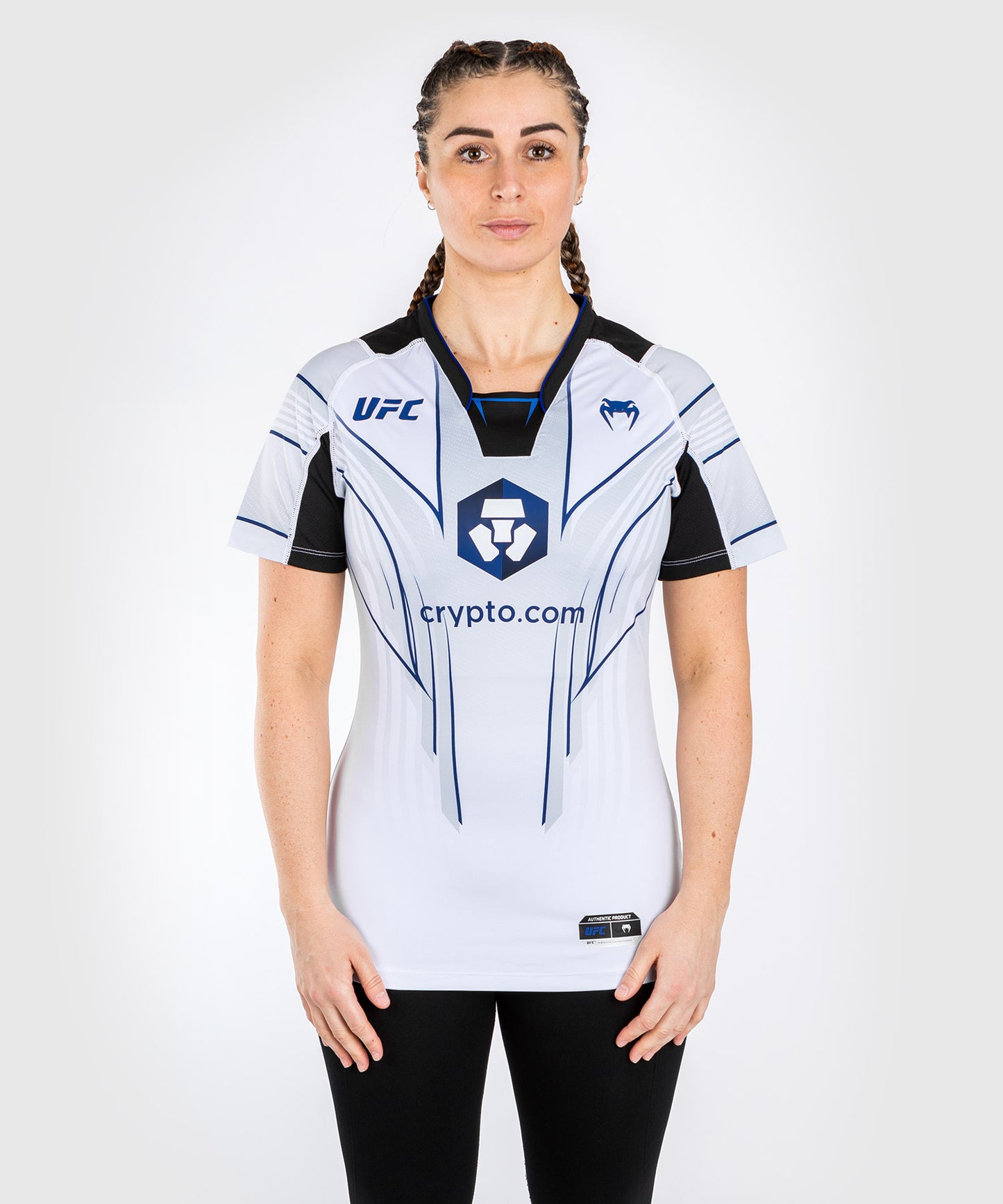 UFC Venum Personalized Authentic Fight Night 2.0 Kit by Venum Women's Walkout Jersey - Midnight Edition - Ice