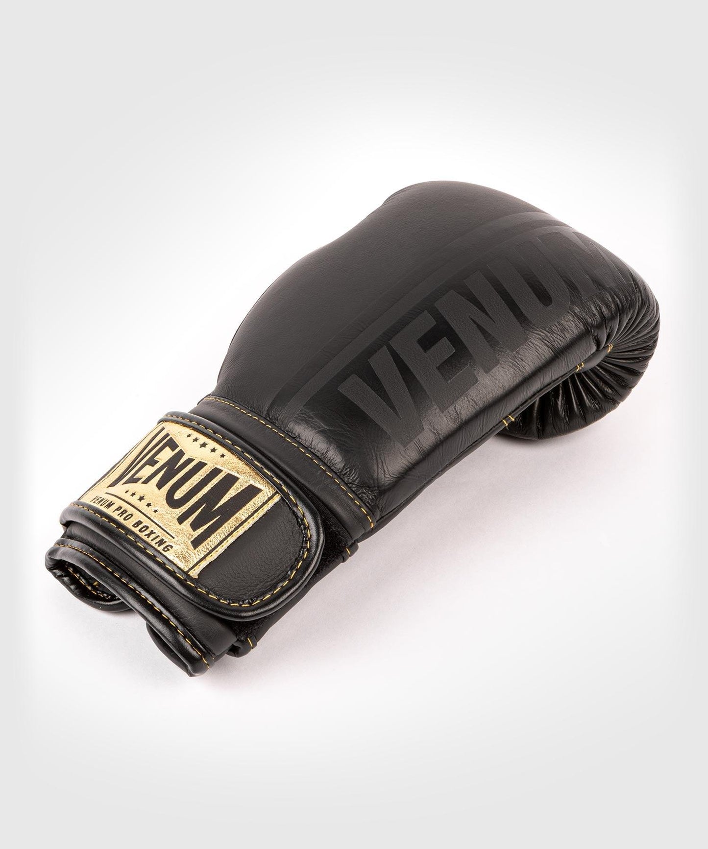 Venum Shield Pro Boxing Gloves Velcro - Black/Black-Gold Picture 4
